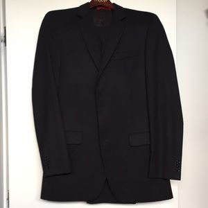 Alfani black shadow stripe suit, 38L